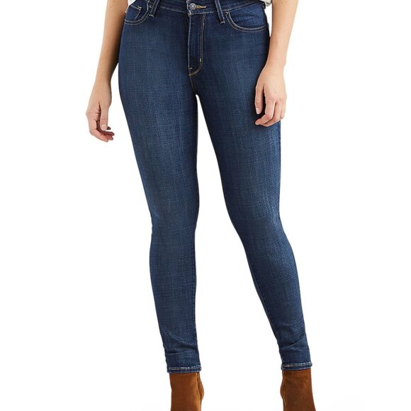 Levis Skinny Jeans 30 Blue Mid Rise Slimming Stretch Denim Classic Fit Women - Picture 1 of 16